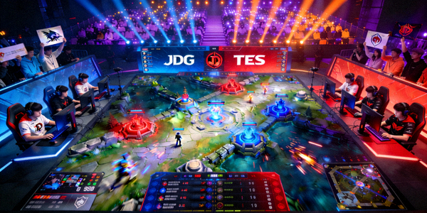 LPL春季赛季后赛激烈对决现场 - JDG与TES战队在召唤师峡谷展开巅峰之战